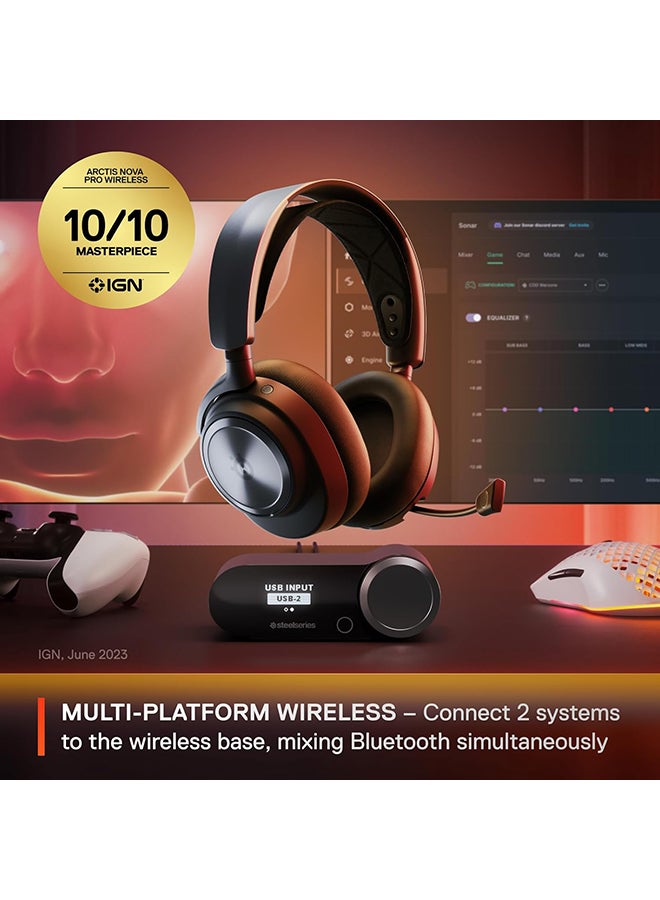 steelseries Arctis Nova Pro Wireless High-Fidelity Gaming Audio Headset with Active Noise Cancellation for PC & PlayStation - Black - Image 5