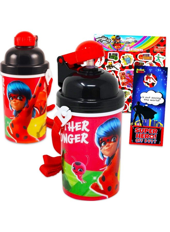 Crenstone Miraculous Ladybug Cup Set - 12oz Miraculous Ladybug Cup With Straw Bundle with Stickers, More | Miraculous Ladybug Party Supplies - Image 1