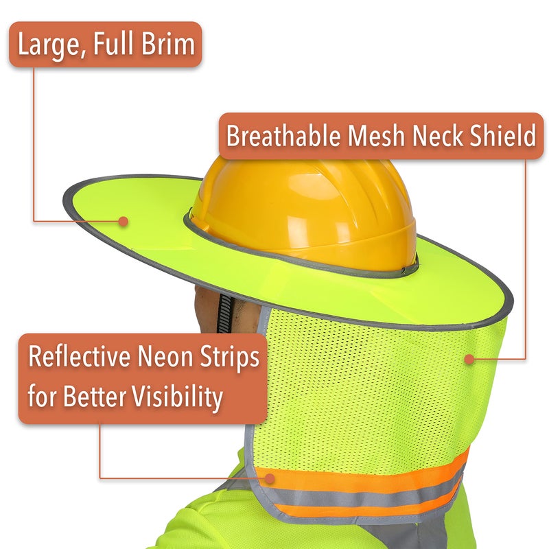 UNCO Hard Hat Sun Shield, Mesh Sunshade, Visor, Neck Shade - Image 3