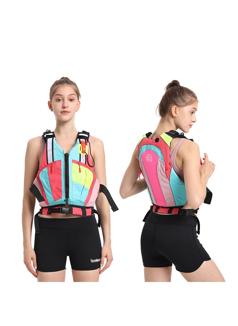 Generic Vipas 100N Adult Life Vest High Buoyancy Fishing BoatingPink Contrast S/M Pink Contrast S/M 