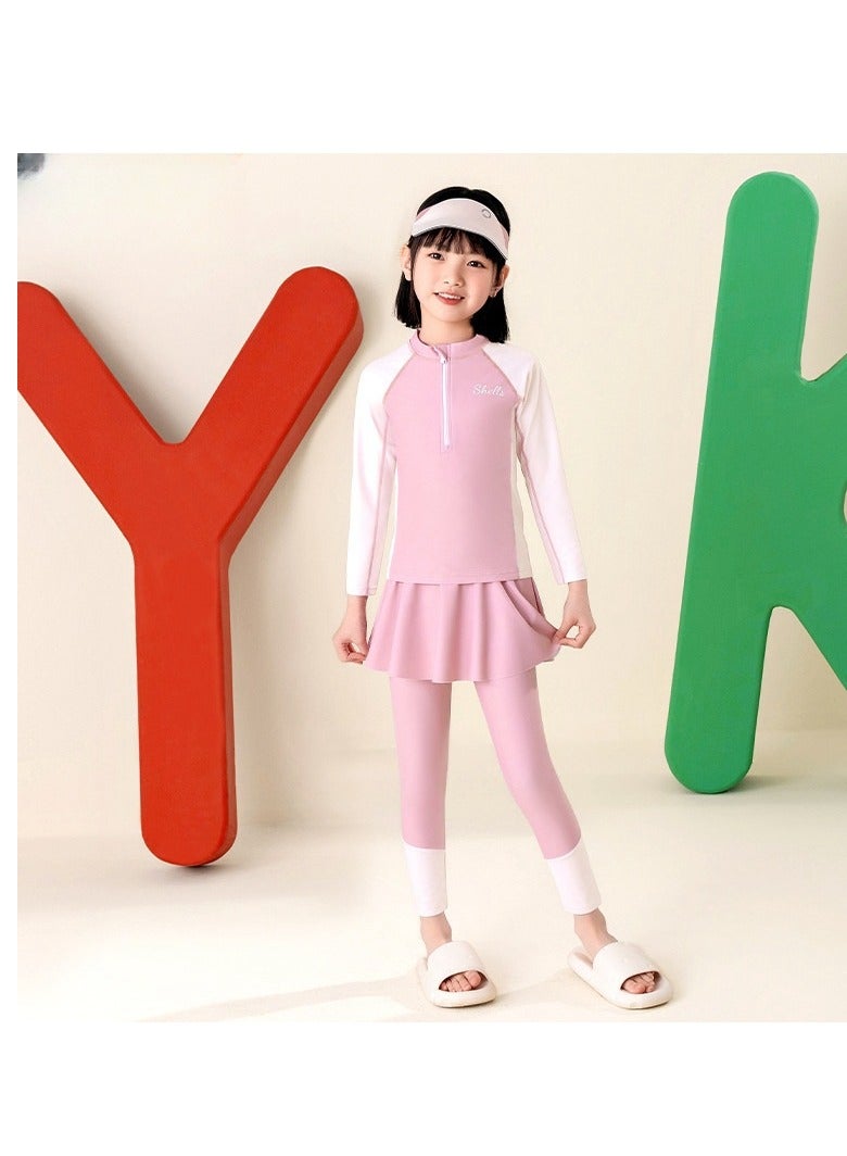 Children's One-Piece Exercise Beach Suit Swimsuit  - Image 1