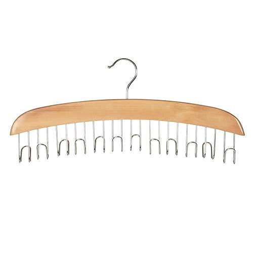 Mayatra's Wooden Multipurpose 12 Belt/Tie/Scarf Hanger (Light Brown) - Image 3