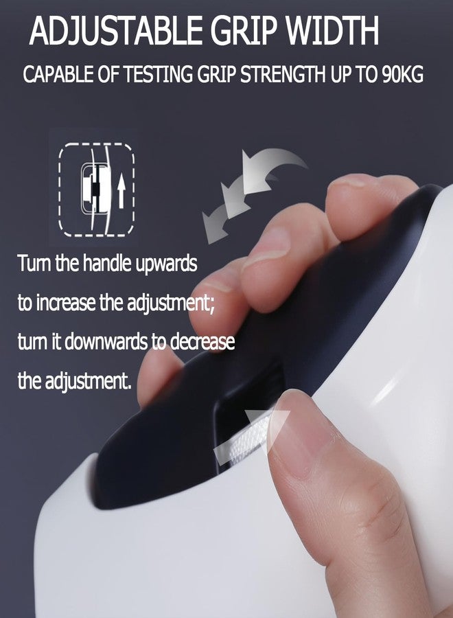 Brrnoo Digital Hand Grip Strength Tester, 198lbs/90kg Electronic Grip Dynamometer with Adjustable Handle & Backlit Display, Comfortable Grip Strength Meter for REHAB, Seniors, Sports & Home Use - Image 4