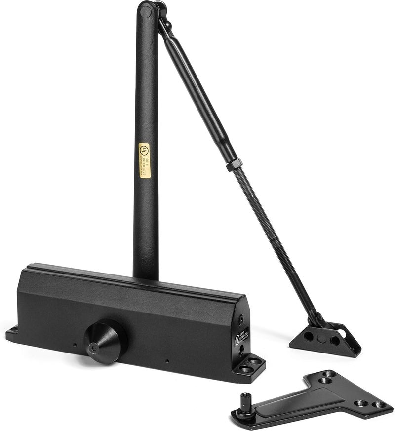 Dynasty Hardware Door Closer, Grade 1 Heavy Duty Commercial Hydraulic Closer, Self-Closing, Adjustable Spring Size 1-4, ADA Compliant, Surface Mount, Sprayed Duronotic Bronze, Series 1614 - Image 2