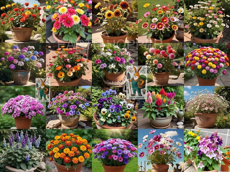 Earth Hopper Low Maintenance Hybrid Flower Seeds Combo Pack- All Year Flower Seeds Supply (20 VARIETIES) - Image 1