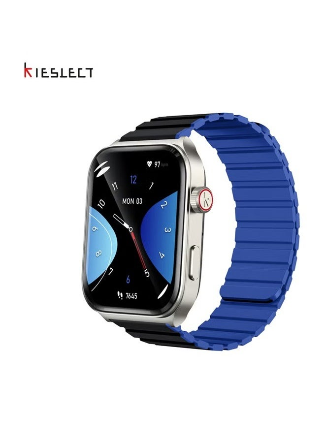 KIESLECT - Smart calling watch Ks2 ,2.01” AMOLED Touch Screen,24/7 Heart Rate Monitor,100 Sports Modes, Water Resistant android iOS, Space Gray - Image 1