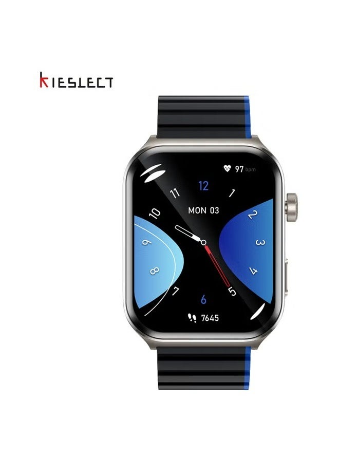 KIESLECT - Smart calling watch Ks2 ,2.01” AMOLED Touch Screen,24/7 Heart Rate Monitor,100 Sports Modes, Water Resistant android iOS, Space Gray - Image 1