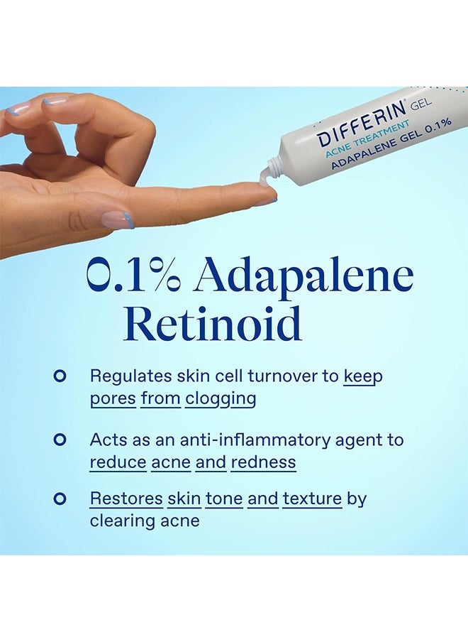 differin Differin Acne Treatment Gel, 30 Day Supply, Retinoid Treatment for Face with 0.1% Adapalene, Gentle Skin Care for Acne Prone Sensitive Skin, 15g Tube  - Image 4