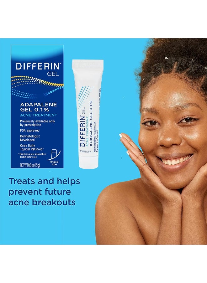 differin Differin Acne Treatment Gel, 30 Day Supply, Retinoid Treatment for Face with 0.1% Adapalene, Gentle Skin Care for Acne Prone Sensitive Skin, 15g Tube  - Image 5