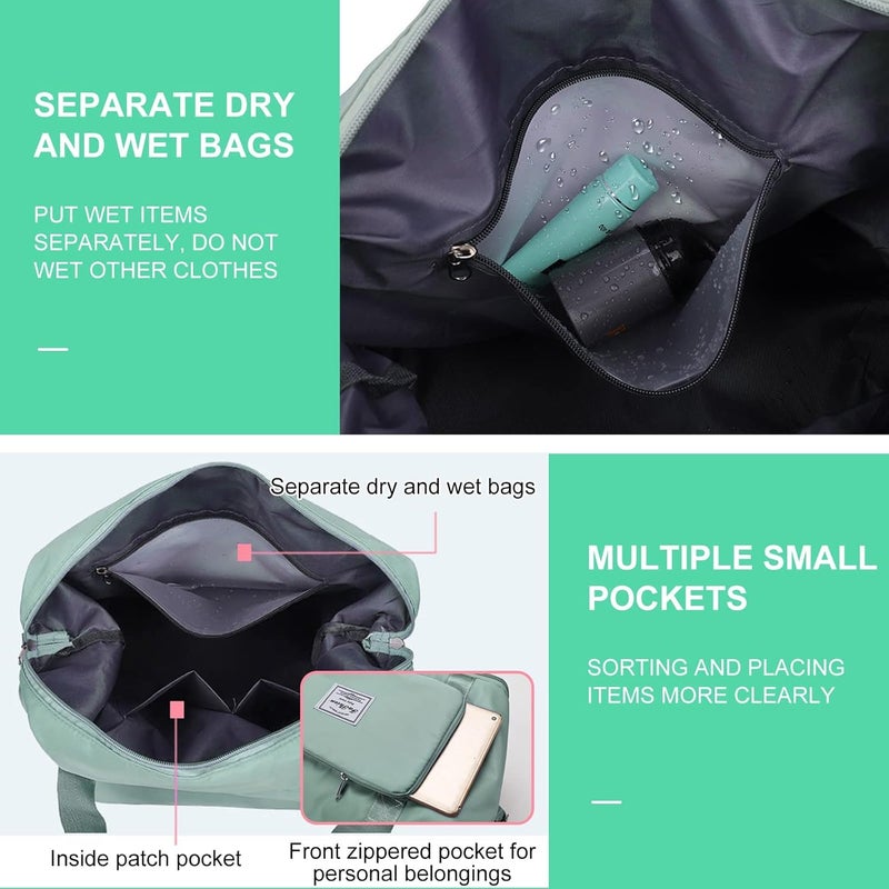 MODISH Large Capacity Folding Fuchsia Travel Tote Bag, Oxford Fabric Waterproof Lightweight Foldable Travel Duffel Bag, Portable Expandable Carry On Bag for Airplanes - Image 3