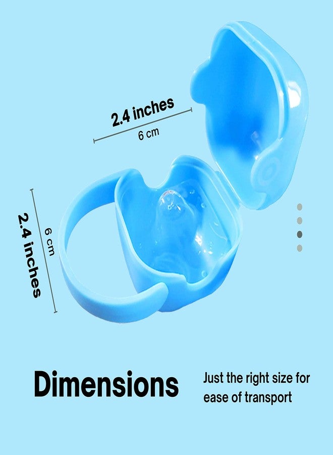 purifyou PurePouch BPA-Free Pacifier and Nipple Shield Cases - Set of 3 Baby Blue | Case for Diaper Bag & Stroller | Pacifier Box for Travel | Keeps Baby’s Binkies Clean and Accessible - Image 3