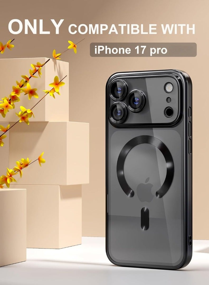 BORTONY iPhone 17 Pro Case Compatible with MagSafe Cover With Tempered Glass 9D Full Hd Glass For iPhone 17 Pro Full Camera Lens Protection Clear Case for iPhone 17 Pro 6.3-inch - Image 2