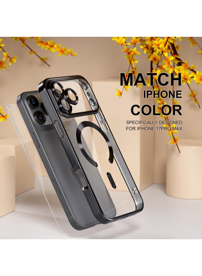 BORTONY iPhone 17 Pro Case Compatible with MagSafe Cover With Tempered Glass 9D Full Hd Glass For iPhone 17 Pro Full Camera Lens Protection Clear Case for iPhone 17 Pro 6.3-inch - Image 4