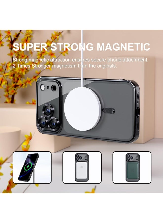 BORTONY iPhone 17 Pro Case Compatible with MagSafe Cover With Tempered Glass 9D Full Hd Glass For iPhone 17 Pro Full Camera Lens Protection Clear Case for iPhone 17 Pro 6.3-inch - Image 5