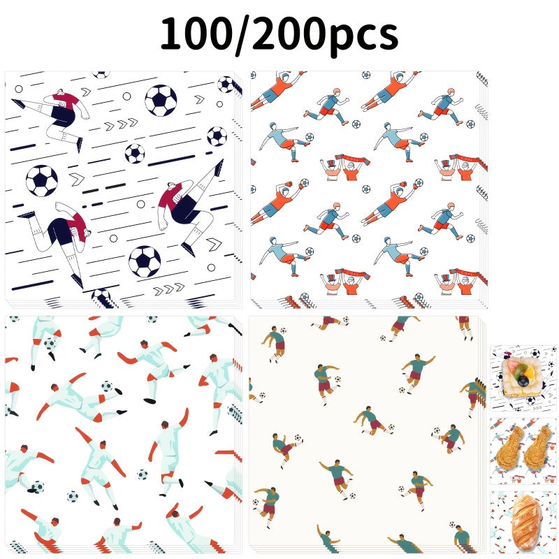 200pcs Oil Resistant Liners for Soccer Fields 7.09x7.09 inch Sports Party Decor - Image 1