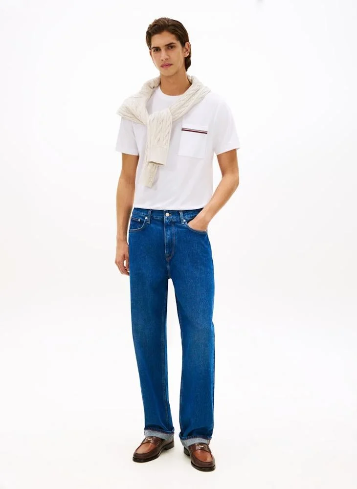 TOMMY HILFIGER  Global Stripe Pocket Pique Jersey T-Shirt for Men | Best Price UAE