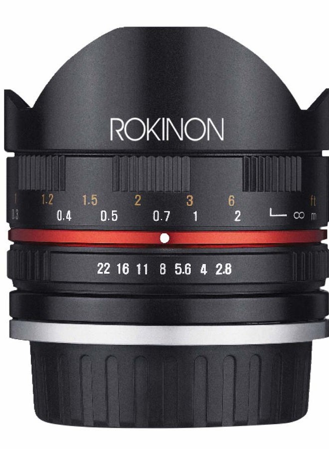 Rokinon 8mm F2.8 UMC Fisheye II (Black) Lens for Fuji X Mount Digital Cameras (RK8MBK28-FX)  - Image 4
