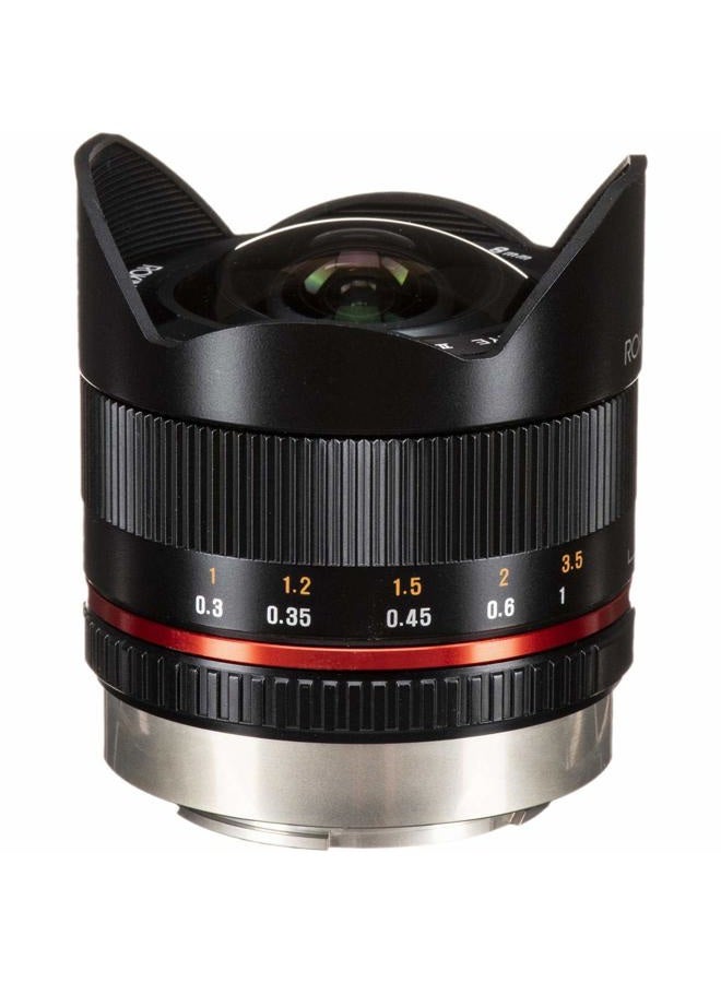 Rokinon 8mm F2.8 UMC Fisheye II (Black) Lens for Fuji X Mount Digital Cameras (RK8MBK28-FX)  - Image 5