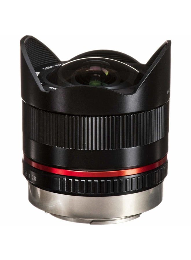 Rokinon 8mm F2.8 UMC Fisheye II (Black) Lens for Fuji X Mount Digital Cameras (RK8MBK28-FX)  - Image 2