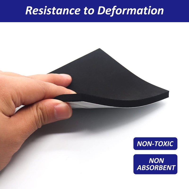 Allwin Foam Padding Sheets with Adhesive Backing - Self Stick Neoprene Insulation Foam,8PCS 1/4 Inch Thick X 4 Inch Long X 4 Inch Wide - Closed Cell Foam Sheet Square Pad - Image 5