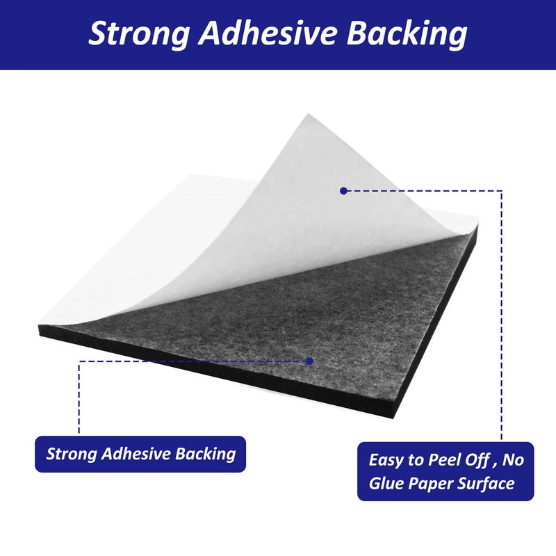Allwin Foam Padding Sheets with Adhesive Backing - Self Stick Neoprene Insulation Foam,8PCS 1/4 Inch Thick X 4 Inch Long X 4 Inch Wide - Closed Cell Foam Sheet Square Pad - Image 3