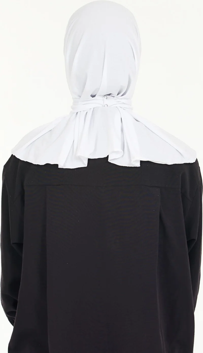 Sensu Women's Hijab Ready Made Hijab Bonnet Shawl with Snap Fasteners