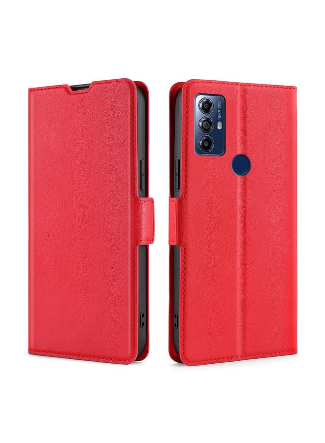 اس-توب جراب لهاتف Motorola Moto G Play 2023، جراب هاتف جلدي رفيع للغاية مع إبزيم جانبي قابل للطي أفقيًا - Image 1
