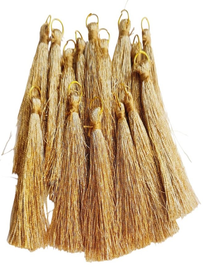 Zippy Flora شرابات حريرية يدوية الصنع من زيبّي فلورا لأعمال الحرف اليدوية والمشاريع الجدارية (ذهبي (عبوة من 20)) - Image 1