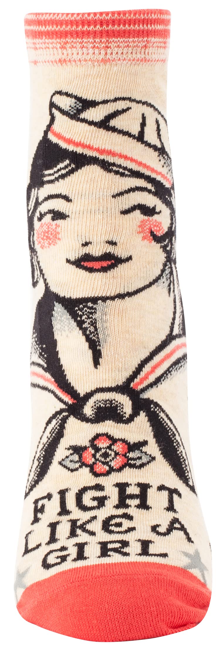 Blue Q Fun Ankle Socks, Fight Like a Girl - Image 3