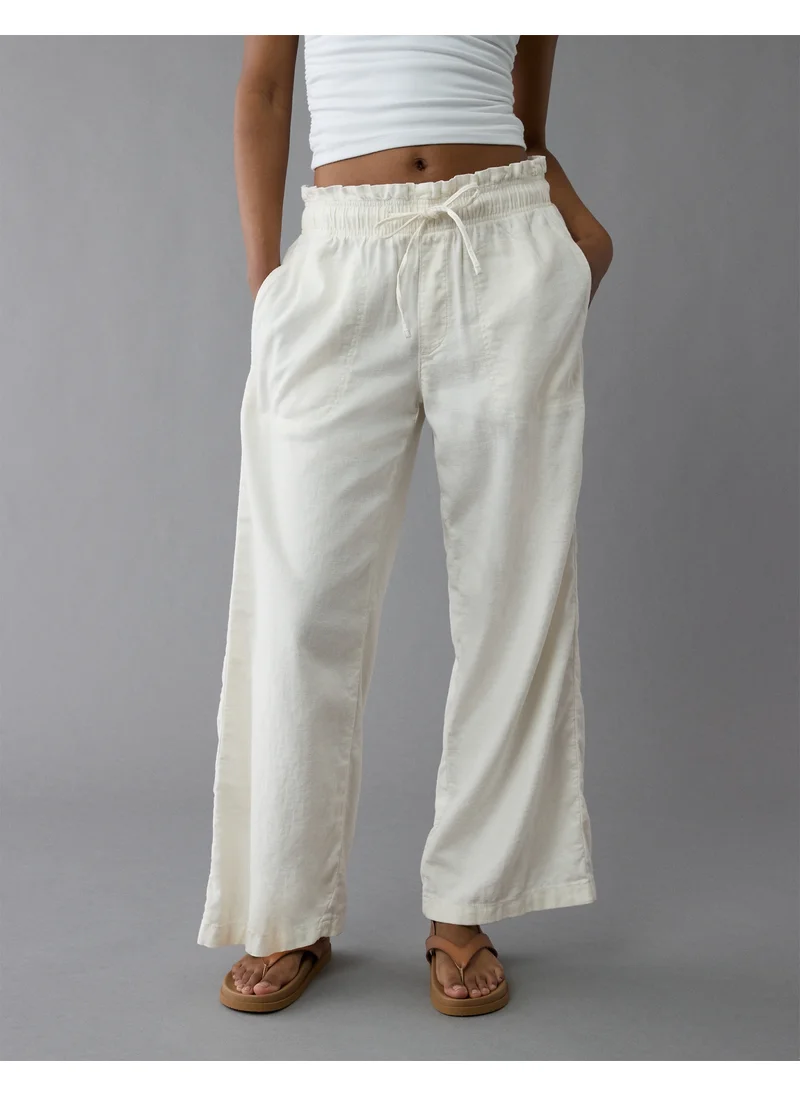 American Eagle AE Dreamy Drape Linen-Blend Pull-On Pant