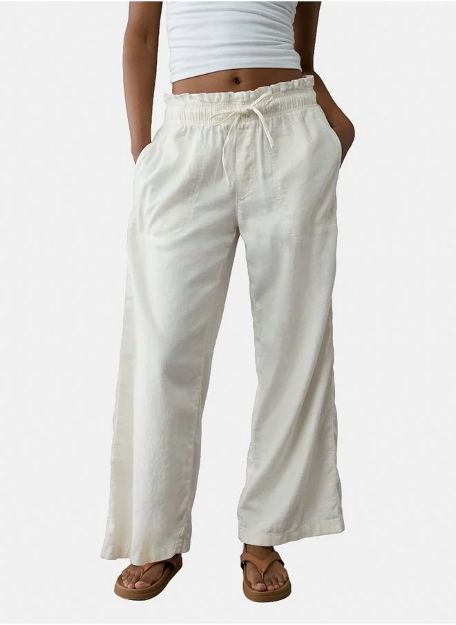 American Eagle AE Dreamy Drape Linen-Blend Pull-On Pant