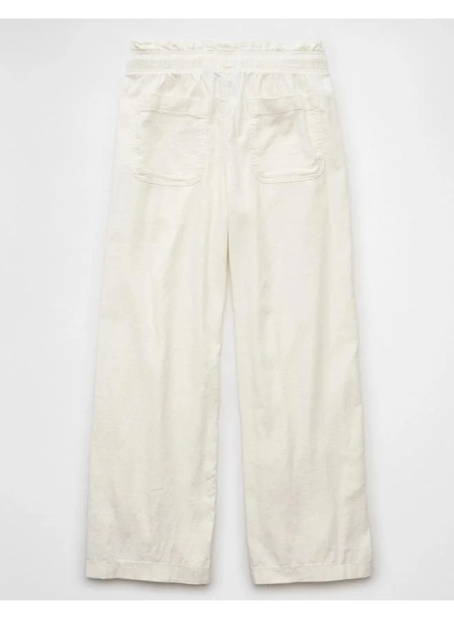 American Eagle AE Dreamy Drape Linen-Blend Pull-On Pant