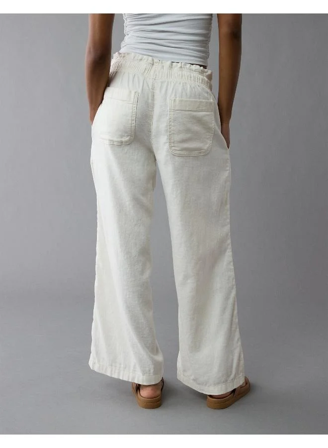 American Eagle AE Dreamy Drape Linen-Blend Pull-On Pant