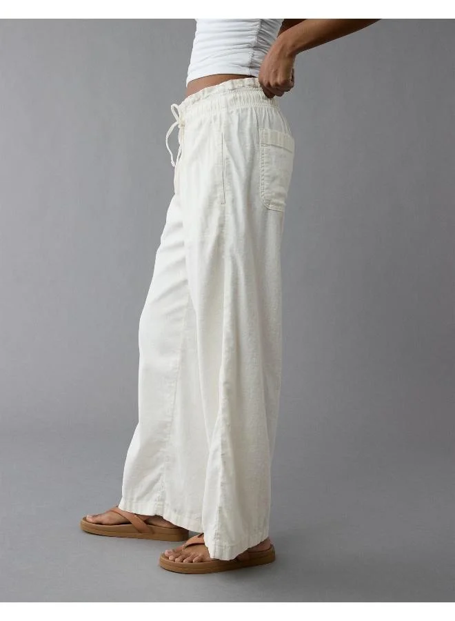 American Eagle AE Dreamy Drape Linen-Blend Pull-On Pant