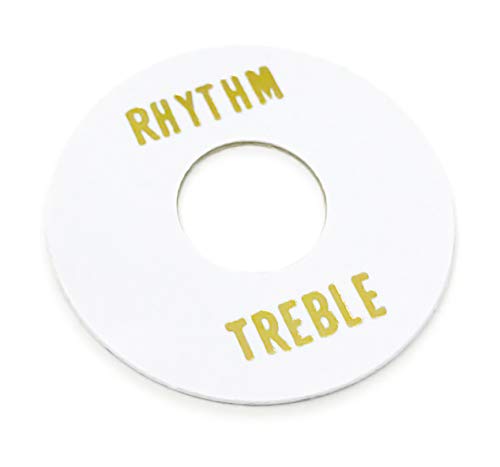 Vintage Forge White with Gold Rhythm Treble Switch Washer Toggle Ring Plate compatible with Gibson Les Paul SG Guitar SWR10-WHT - Image 5