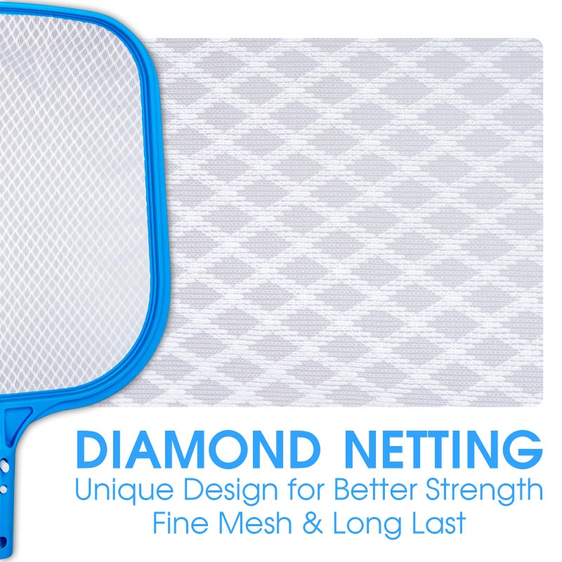 TidyMister New Diamond Netting Fine Mesh Pool Skimmer Net for Hot Tub Spa Handy Leaf Skimmer for Pools Fit with Standard Size 1-1/4'' Pole - Image 3