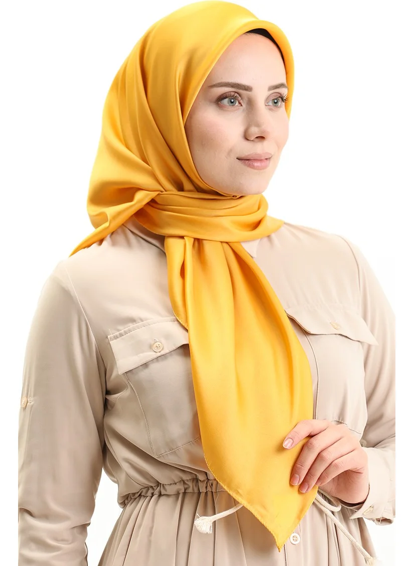 Sefa Merve Crystal Plain Scarf 0010-10 Gold