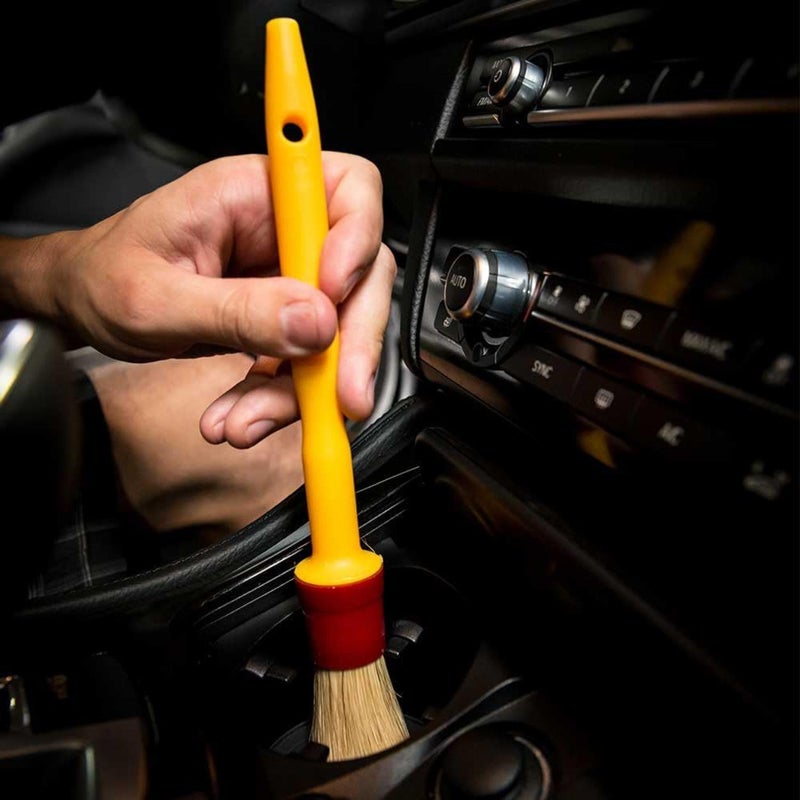 Chemical Guys Heavy Duty Interior & Exterior Dusting Brush, Yellow, 8 Inch - Image 2