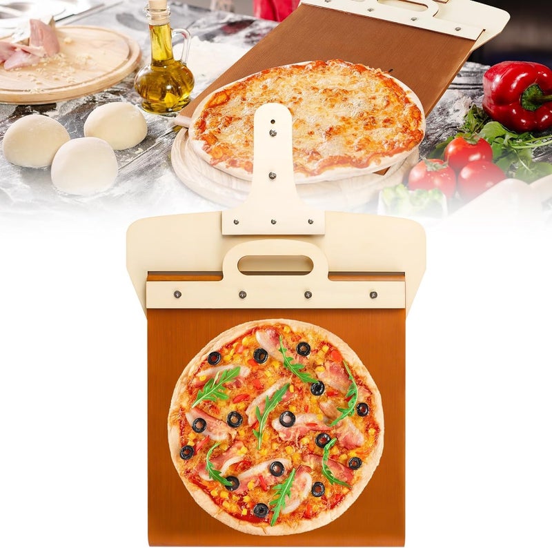 HOMENITY Sliding Pizza Peel The Pizza Peel That Transfers Pizza Sliding Pizza Shovel with Handle NonStick Pizza Spatula Paddle for Indoor Outdoor Ovens - Image 4