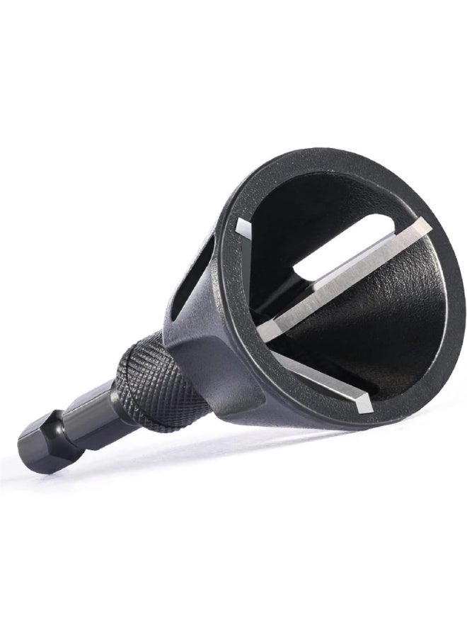 Chamfer Tool Deburring External Chamfer Tool with Carbide Blades, Deburring Tool Removing Burr Tools with Quick Release Shank Fits for 3/16"-1"(5mm-25mm) - Image 1