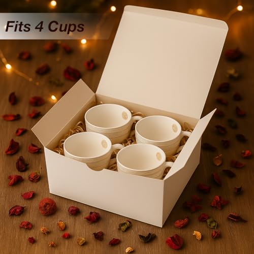 mudrit (20 Pack) Gift Boxes, Thick White Paper Boxes with Lids with 20 Tags & Jute Rope | for Gifts and Favours- 8x8x4 Inches, - Image 5