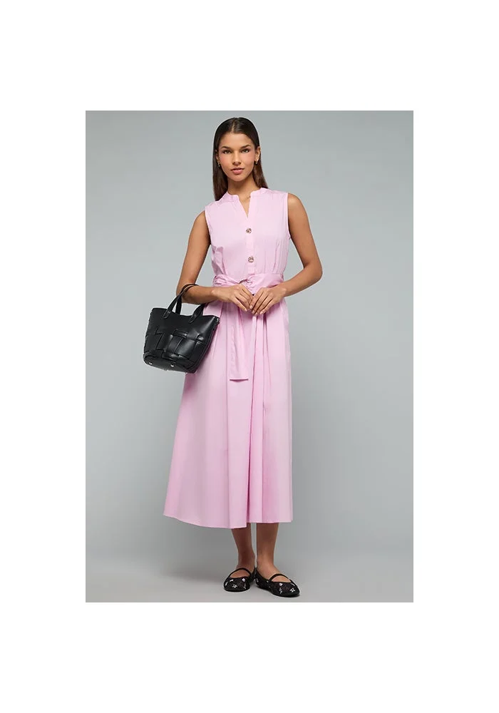 R&b Solid Sleeveless Midi Dress