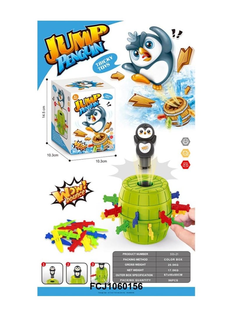 Generic Jump Penguin Barrel Game for Kids – Surprise Pop-Up Penguin Toy with Colorful Swords – Fun Family & Party Game for Boys and Girls Ages 3+ - Image 1