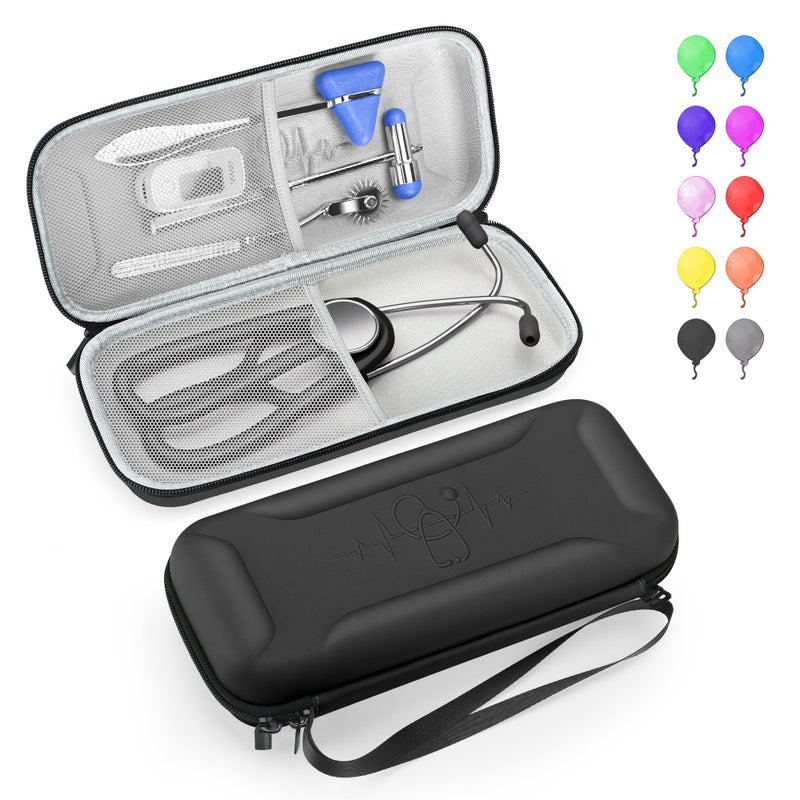 MOSLA Stethoscope Case for 3M Littmann Classic III,Lightweight II S.E. Cardiology IV,Nurse Gift Hard Organizer Portable Carry Travel Cover Storage Bag with Vital Medical Supplies - Image 1