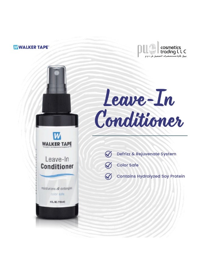 Walker Tape® Leave-In Conditioner Spray 4 fl oz – Hair System Detangler & Defrizz Treatment – Color-Safe Hair Care for Wigs, Toupees, Extensions & Natural Hair – Moisturizing Leave-In Spray to Rejuvenate Bio Hair & Extend Hair System Life - Image 2