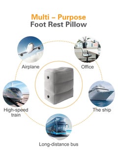 Bukela Inflatable Foot Rest Pillow for Travel, Kids/Adults Airplane Travel Pillow-Adjustable Height Cushions,for Kids to Sleep While Traveling,Suitable for Office, Home and Any Travel (1 Pack)  - Image 5