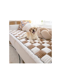 Generic Fuzzy Pet Couch Covers for Sofa, couch covers for 2/3 cushion couch sofa pet friendly, Funny Non-Slip Washable comfy soft Couch Blanket - couch protector (Brown,35.43x70.86 inch)  - Image 1