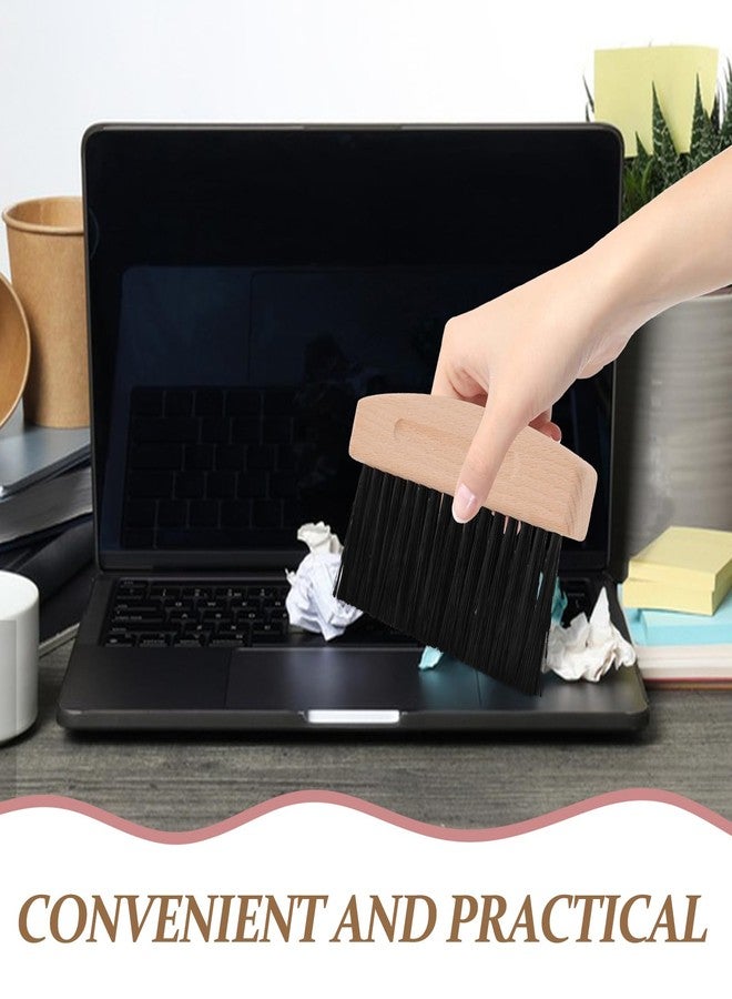 PartyKindom Magnetic Tabletop Crumbs Clean Set, Magnetic Sweeper Dustpan Set, Wooden Small Dustpan and Brush Set for Table Surface Crumbs - Image 2