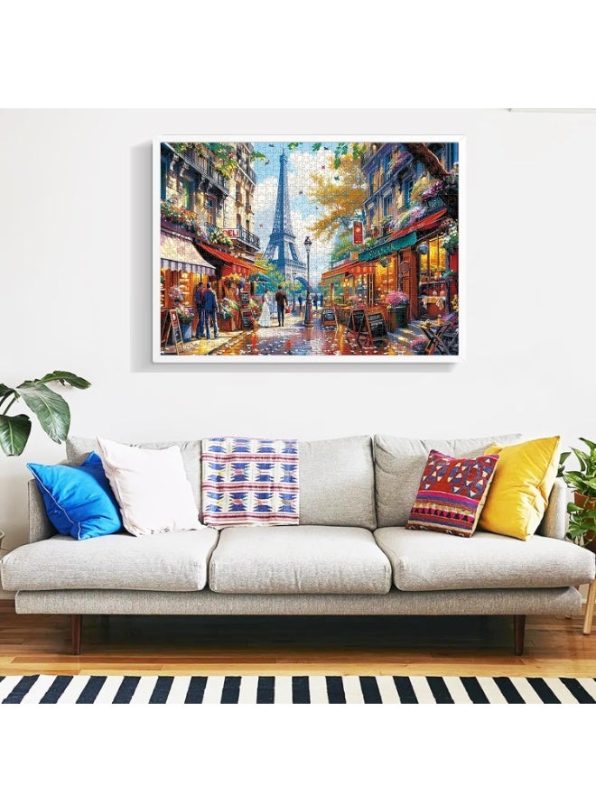 لعبة تركيب صور مكونة من 1000 قطعة للكبار والصغار - لعبة تعليمية وزخرفية ملونة، لعبة كبيرة للترفيه العائلي وفن الحائط - Image 4