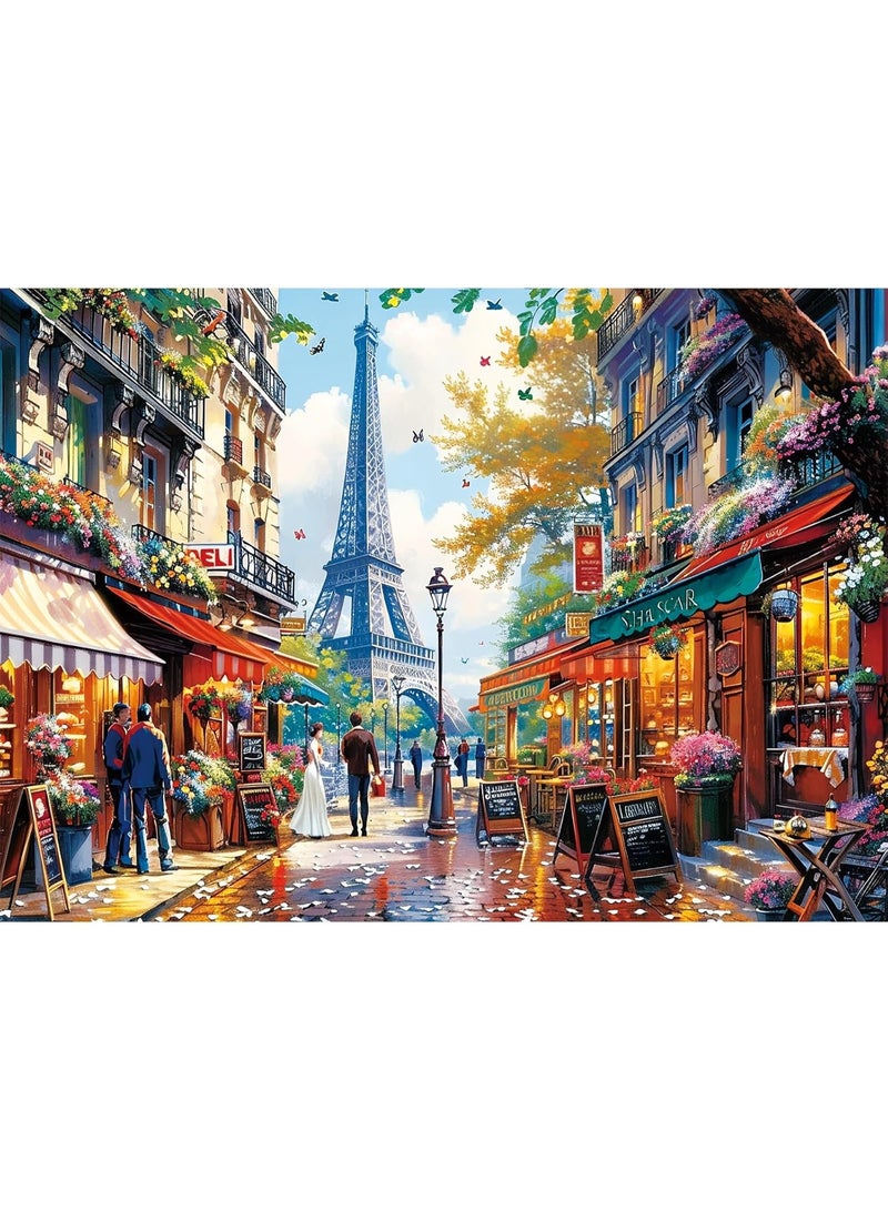 لعبة تركيب صور مكونة من 1000 قطعة للكبار والصغار - لعبة تعليمية وزخرفية ملونة، لعبة كبيرة للترفيه العائلي وفن الحائط - Image 1